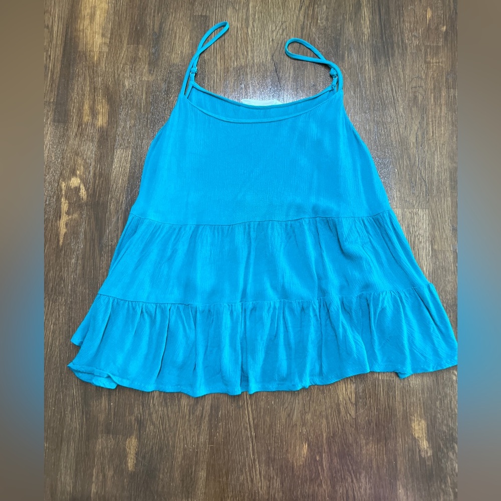 Green/blue medium lush tank top